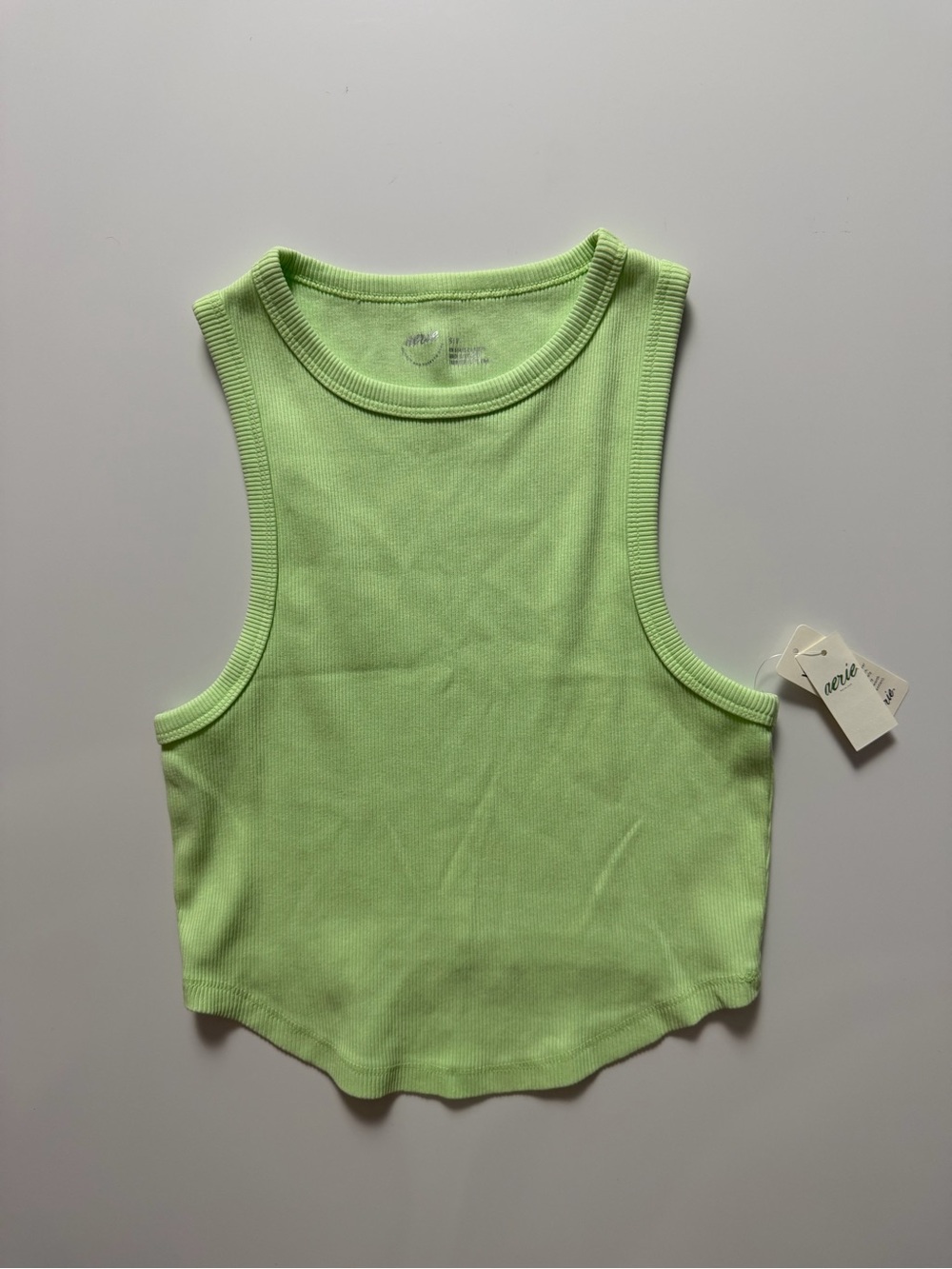 NWT Aerie Cropped Tank Top, Green, Size S